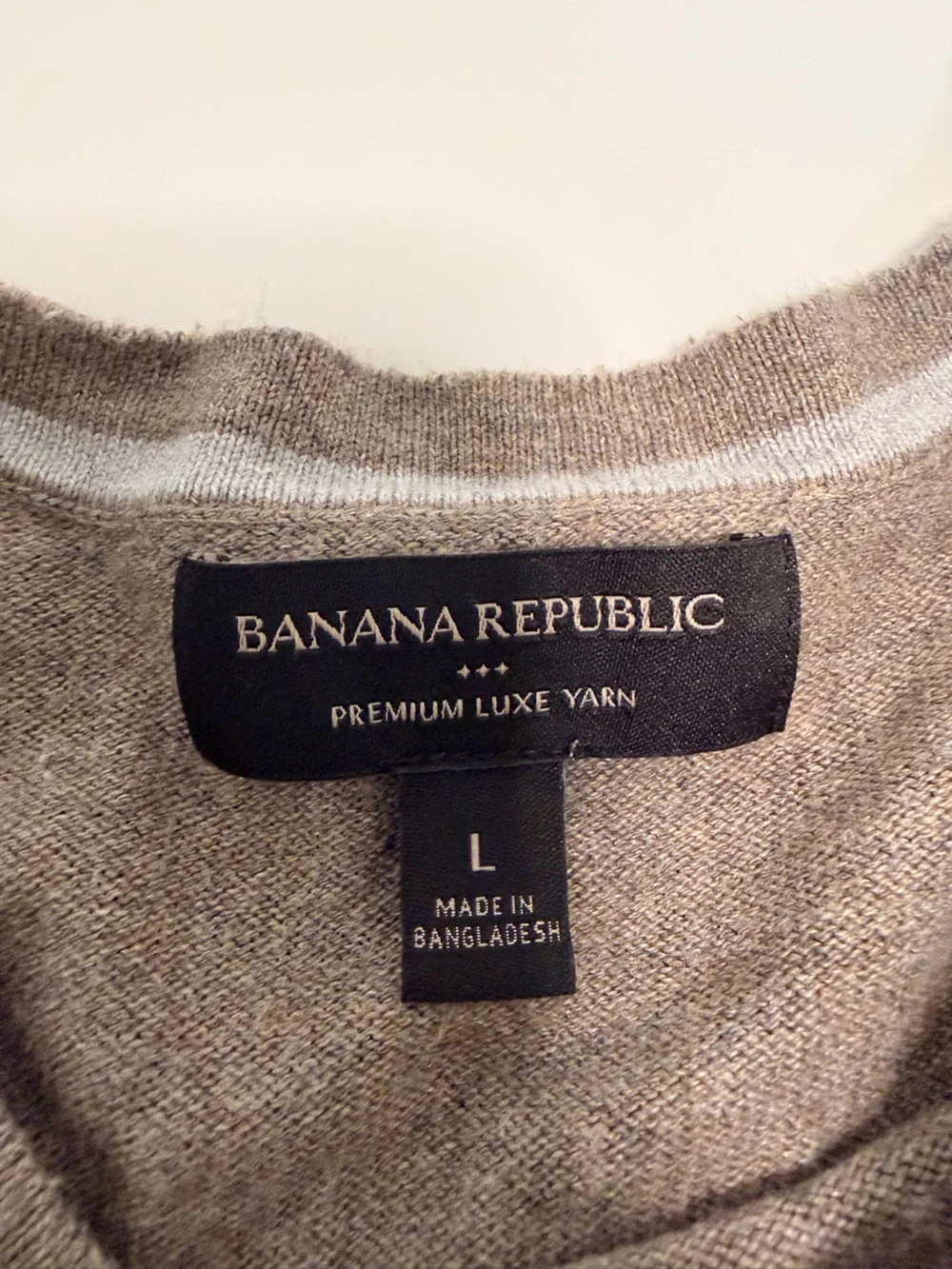 Banana Republic Men’s Crewneck Sweater — Taupe Heather